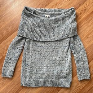 Blue off the shoulder sweater